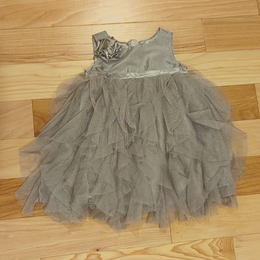 Old Navy 6-12 months grey/silver dress